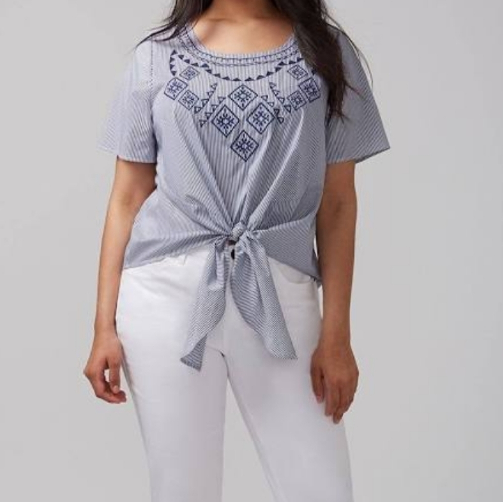 Embroidered top